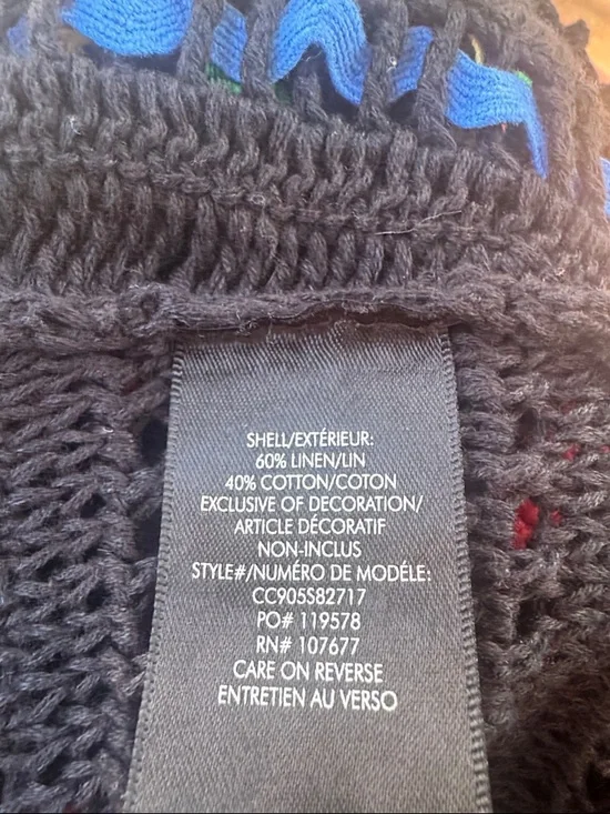 Alice + Olivia Lorri Crochet Tank Top Black / Multi Size S - Picture 13 of 14